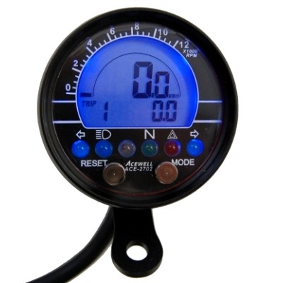 Acewell 2702 Speedometer Computer Aluminum Black