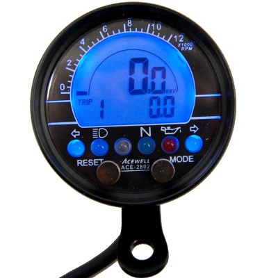 Acewell 2802 Speedometer Computer Aluminum Black