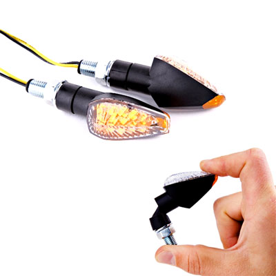 LED Turn Signal Pair, Black - Crash Advantage