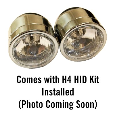 Headlight - HID Twin-round Chrome 