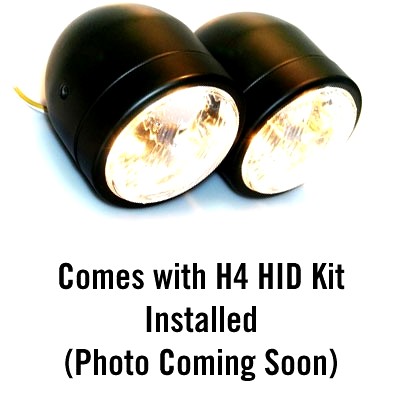 Headlight - HID Twin-Round Black