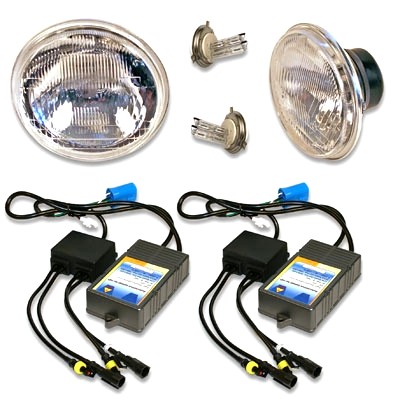 Trad. Style 5006 Sealed Beam Headlight Premium HID Conversion Kit, 5 3/4" Round