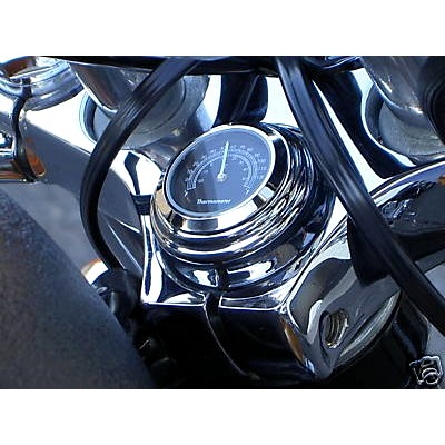 Harley Dyna, Softail, Heritage Stem Nut Mount W/black Therm