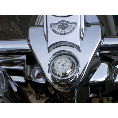 Road King Fork Lock Mount W/White Clock