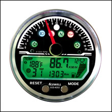 Acewell 4000 Series Digital/Analog Speedometers for Motorcycles